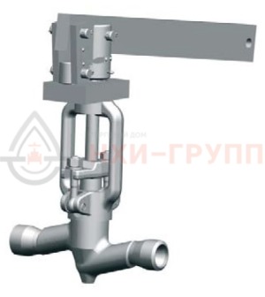 регулирующий клапан под приварку под электропривод (МЭО-40/10-0,25У-87) 751-10-Р DN 10 PN 10 МПа Т250 °С, корпус ст. 25Л