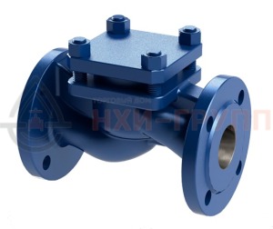 Обратный клапан пружинный фланцевый 16лс82нж DN 125 PN 4 МПа ХЛ1, корпус ст. 09Г2С