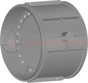 Клапан обратный поворотный с демпфером под приварку 19с20р DN 1200 PN 0,63 МПа У1, корпус ст. 20