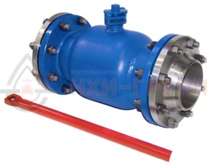 Шаровой кран цельносварной проходной неполнопроходной фланцевый ручной КШ-Ц.П.НП.Ф.Р.НХИ.150/125.016.02.ХЛ1 DN 150/125 PN 1,6 МПа, корпус ст. 09Г2С класс герметичности «А» по ГОСТ 9544-2015 (газ)