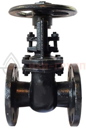 Задвижка параллельная литая с выдвижным шпинделем фланцевая ручная 30ч6бр DN 300 PN 1 МПа У3, корпус чугун, класс герметичности «D» по ГОСТ 9544-2015