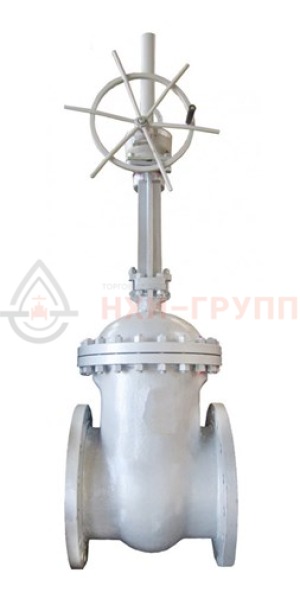 Клиновая задвижка литая с выдвижным шпинделем фланцевая с редуктором 30с564нж DN 1200 PN 2,5 МПа У1, корпус ст. 20Л, класс герметичности «С» по ГОСТ 9544-2015