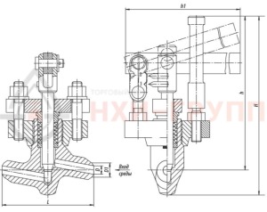 регулирующий клапан под приварку ручной 9с-5-2-2 DN 20 PN 10,0 МПа Т350 °С, корпус ст. 20