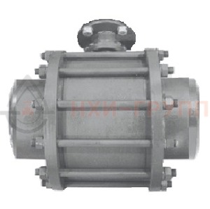 Шаровой кран разборный проходной полнопроходной муфтовый под электропривод КШ-Р.П.ПП.М.ЭП.НХИ.050.025.01.У DN 50 PN 2,5 МПа, корпус ст. 20, класс герметичности «А» по ГОСТ 9544-2015