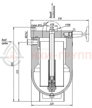 Конденсатоотводчик поплавковый 5с-1-2 DN 25 PN 10,0 Т450 °С, корпус ст. 20