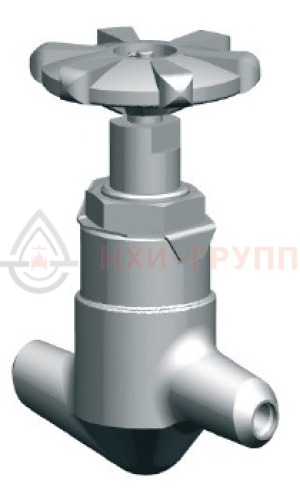Запорный клапан (вентиль) под приварку ручной 1522-50-М DN 50 PN 6,3 МПа Т425 °С, корпус ст. 20