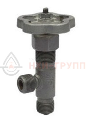 Запорный Угловой клапан сальниковый цапковый ручной 15с13п DN 6 PN 2,5 МПа У1, корпус ст. 25, класс герметичности «А» по ГОСТ 9544-2015