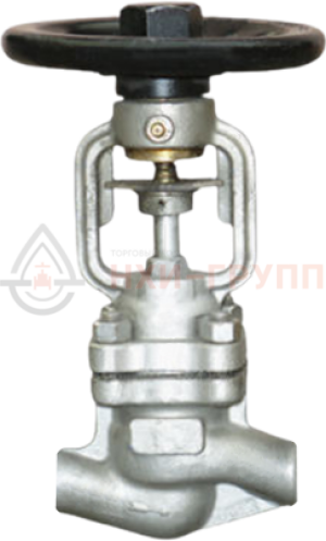 Запорный клапан сильфонный под приварку ручной 15с66нж DN 25 PN 4 МПа У1, корпус ст. 25Л, класс герметичности «А» по ГОСТ 9544-2015