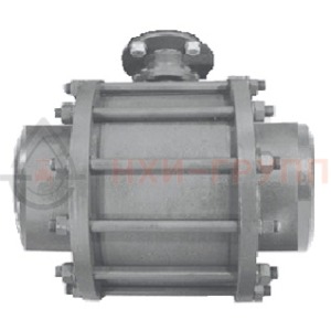 Шаровой кран разборный проходной полнопроходной муфтовый под электропривод КШ-Р.П.ПП.М.ЭП.НХИ.080.063.01.У DN 80 PN 6,3 МПа, корпус ст. 20, класс герметичности «А» по ГОСТ 9544-2015