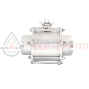 Шаровой кран разборный проходной полнопроходной под приварку с редуктором КШ-Р.П.ПП.П.РД.НХИ.150.016.03.УХЛ1 DN 150 PN 1,6 МПа, корпус ст. 08Х17Н13М2, класс герметичности «А» по ГОСТ 9544-2015