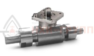 Шаровой кран разборный проходной полнопроходной штуцерно-ниппельный под электропривод КШ-Р.П.ПП.ШН.ЭП.НХИ.040.063.03.УХЛ1 DN 40 PN 6,3 МПа, корпус ст. 12Х18Н10Т, класс герметичности «А» по ГОСТ 9544-2015