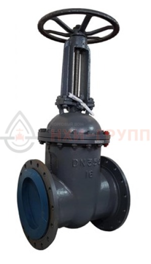 Клиновая задвижка литая с выдвижным шпинделем фланцевая ручная 30с41нж DN 350 PN 1,6 МПа У1, корпус ст. 20Л, класс герметичности «А» по ГОСТ 9544-2015