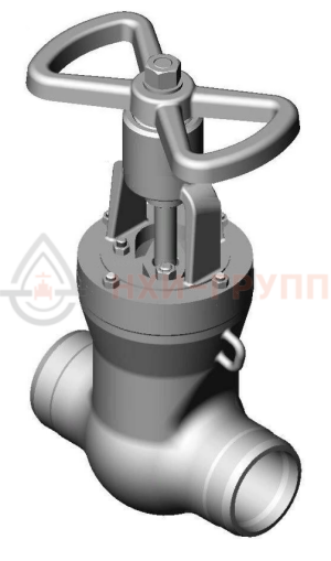 Запорная задвижка под приварку ручная 2с-25-1 DN 150 PN 10 МПа Т450 °С, корпус ст. 25Л