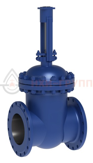 Клиновая задвижка литая с выдвижным шпинделем фланцевая под электропривод 30лс999нж DN 1000 PN 2,5 МПа ХЛ1, корпус ст. 20ГЛ, класс герметичности «С» по ГОСТ 9544-2015