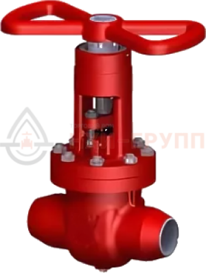 Запорная задвижка под приварку ручная 2с-35-1 DN 80 PN 6,3 МПа Т425 °С, корпус ст. 25Л