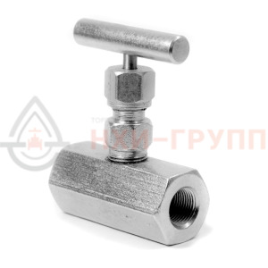 Запорный клапан игольчатый муфтовый ручной 15лс54бк DN 15 PN 40 МПа ХЛ1, корпус ст. 09Г2С, класс герметичности «А» по ГОСТ 9544-2015