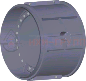 Клапан обратный поворотный с демпфером под приварку 19лс20р DN 1000 PN 1,6 МПа ХЛ1, корпус ст. 09Г2С