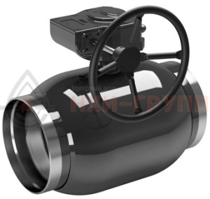 Шаровой кран цельносварной проходной полнопроходной под приварку с редуктором КШ-Ц.П.ПП.П.РД.НХИ.300.025.01.У DN 300 PN 2,5 МПа, корпус ст. 20, класс герметичности «А» по ГОСТ 9544-2015 (газ)