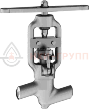 Запорный клапан (вентиль) под приварку ручной 1456-20-0 DN 20 PN 25 МПа  Т250 °С, корпус ст. 20