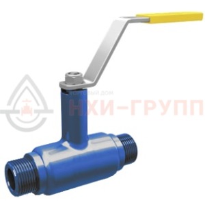 Шаровой кран цельносварной проходной неполнопроходной цапковый ручной КШ-Ц.П.НП.Ц.Р.НХИ.032/025.040.02.ХЛ1 DN 32/25 PN 4 МПа, корпус ст. 09Г2С, класс герметичности «А» по ГОСТ 9544-2015