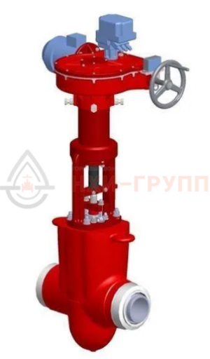 регулирующий клапан под приварку с электроприводом (793-ЭР-0-02) 976-175-ЭБ DN 175 PN 23,5 МПа Т250 °С, корпус ст. 25Л