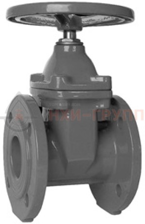 Задвижка с обрезиненным клином литая с невыдвижным шпинделем фланцевая ручная 30ч39р DN 80 PN 1,6 МПа У3, корпус чугун, класс герметичности «А» по ГОСТ 9544-2015