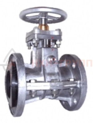 Задвижка шланговая литая с выдвижным шпинделем фланцевая ручная 33а17р DN 125 PN 0,6 МПа УХЛ3, корпус алюминий, класс герметичности «А» по ГОСТ 9544-2015