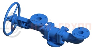 Переключающее устройство ПУ 100-40-07хл1 23лс17нж1 DN 100 PN 4 МПа ХЛ1, корпус ст. 20ГЛ, класс герметичности «А» по ГОСТ 9544-2015