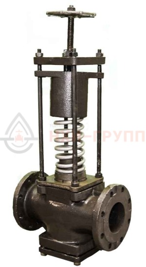Регулятор давления фланцевый "после себя" нормально открытый 21ч5бк DN 100 PN 1,6 МПа У3, корпус чугун