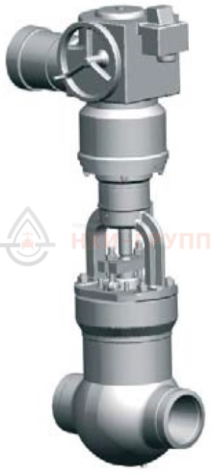 Запорная задвижка под приварку с электроприводом (MODACT MON 52032.12J2N) 1120-100-ЭК-01 DN 100 PN 23,5 МПа Т250 °С, корпус ст. 20