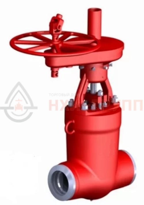 Задвижка запорная под приварку с цилиндрическим редуктором 1156-125-ЦЗ DN 125 PN 9,8 МПа Т540 °С, корпус ст. 15Х1М1Ф