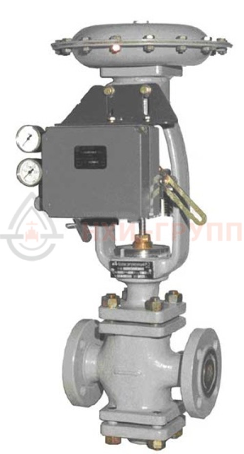 Клапан регулирующий двухседельный фланцевый "после себя" нормально открытый 25с48нж DN 25 PN 6,3 МПа У1 (Kvy - 12,5? м³/ч) с МИМ, корпус ст. 25Л