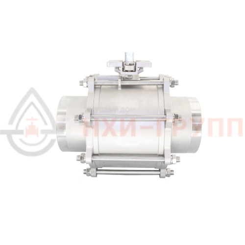 Кран шаровой разборный проходной полнопроходной под приварку с редуктором КШ-Р.П.ПП.П.РД.НХИ.150.016.03.УХЛ1 DN 150 PN 1,6 МПа, корпус ст. 08Х18Н10, класс герметичности «А» по ГОСТ 9544-2015