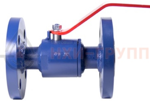 Кран шаровой разборный проходной полнопроходной фланцевый ручной КШ-Р.П.ПП.Ф.Р.НХИ.015.016.02.ХЛ1 DN 15 PN 1,6 МПа, корпус ст. 09Г2С, класс герметичности «А» по ГОСТ 9544-2015