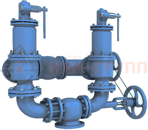 Блок предохранительных клапанов БПУ Р 80-40 ХЛ1 50лс07нж1