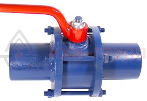 Кран шаровой разборный проходной полнопроходной под приварку ручной КШ-Р.П.ПП.П.Р.НХИ.100.016.02.ХЛ1 DN 100 PN 1,6 МПа, корпус ст. 09Г2С, класс герметичности «А» по ГОСТ 9544-2015