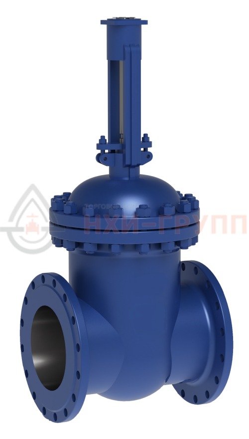 Задвижка клиновая литая с выдвижным шпинделем фланцевая под электропривод 30лс964нж DN 600 PN 2,5 МПа ХЛ1, корпус ст. 20ГЛ, класс герметичности «А» по ГОСТ 9544-2015