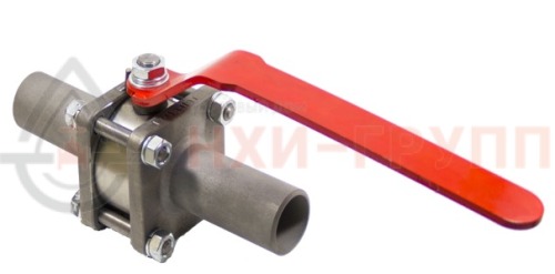 Кран шаровой разборный проходной полнопроходной под приварку ручной КШ-Р.П.ПП.П.Р.НХИ.010.063.03.УХЛ1 DN 10 PN 6,3 МПа, корпус ст. 12Х18Н10Т, класс герметичности «А» по ГОСТ 9544-2015