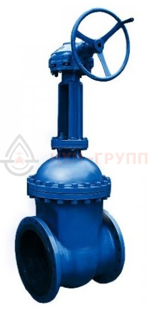 Задвижка клиновая литая с выдвижным шпинделем фланцевая с редуктором 30лс576нж DN 300 PN 6,3 МПа ХЛ1, корпус ст. 20ГЛ, класс герметичности «А» по ГОСТ 9544-2015