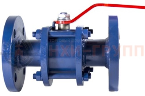 Кран шаровой разборный проходной полнопроходной фланцевый ручной КШ-Р.П.ПП.Ф.Р.НХИ.100.100.02.ХЛ1 DN 100 PN 10,0 МПа, корпус ст. 09Г2С, класс герметичности «А» по ГОСТ 9544-2015