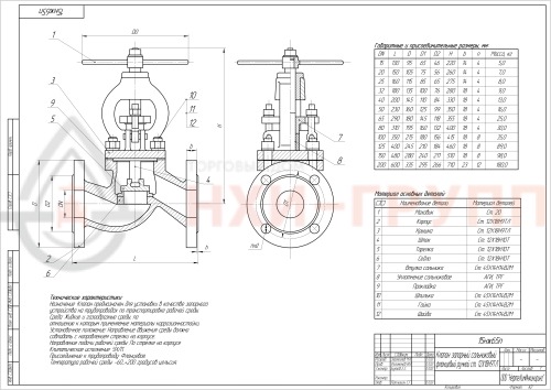 Клапан запорный сальниковый фланцевый ручной 15нж65п DN 40 PN 1,6 МПа УХЛ1, корпус ст. 12Х18Н9ТЛ, класс герметичности «А» по ГОСТ 9544-2015