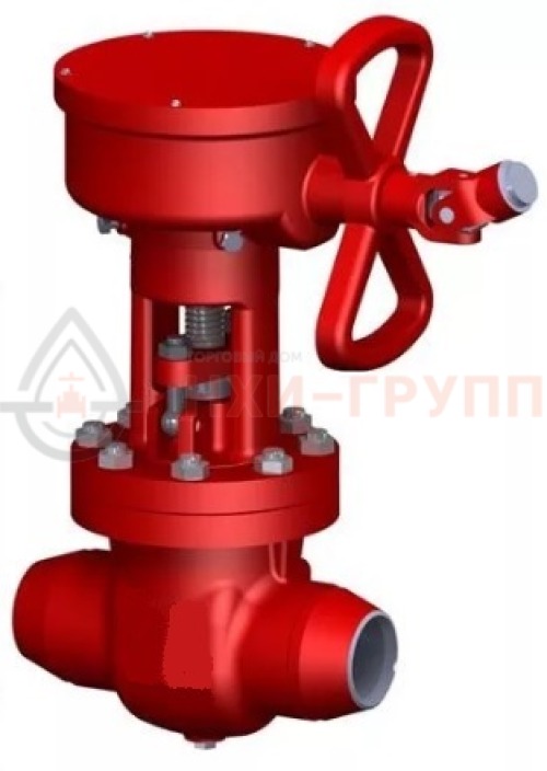 Задвижка запорная под приварку с коническим редуктором 882-300-КЗ DN 300 PN 23,5 МПа Т250 °С, корпус ст. 15ГС