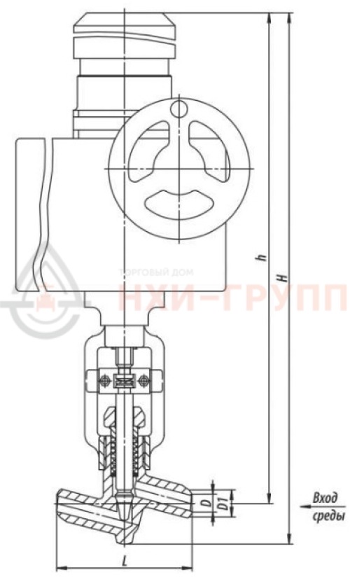 Клапан регулирующий под приварку с электроприводом (ПЭМ-А29У) 10с-5-3Э DN 32 PN 10,0 МПа Т450 °С, корпус ст. 20