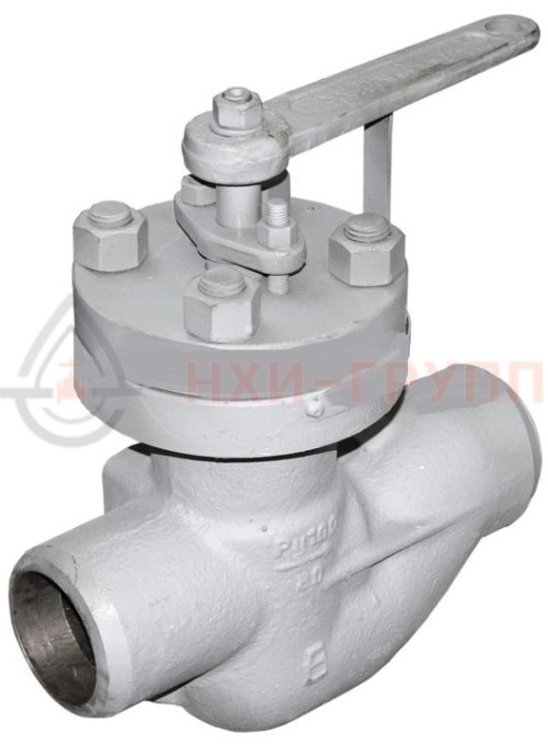 Клапан регулирующий под приварку ручной Т-33б DN 50 PN 10,0 МПа Т300 °С, корпус ст. 25Л