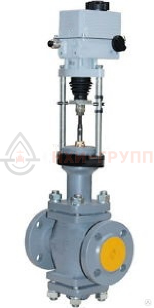Клапан регулирующий двухседельный фланцевый 25нж998нж DN 40 PN 6,3 Мпа УХЛ1 с ЭИМ, корпус ст. 12Х18Н9ТЛ