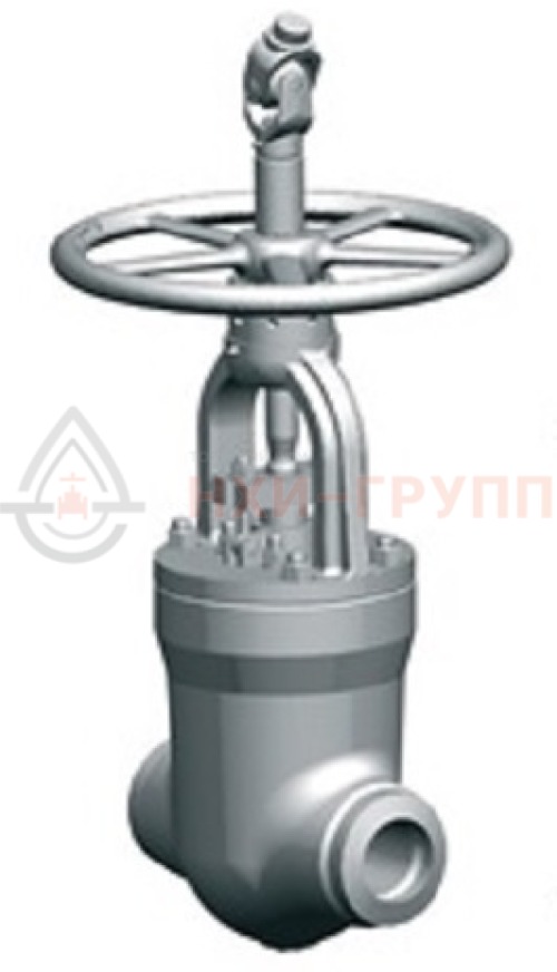 Задвижка запорная под приварку ручная 1016-250-М DN 250 PN 10,0 МПа Т450 °С, корпус ст. 15ГС