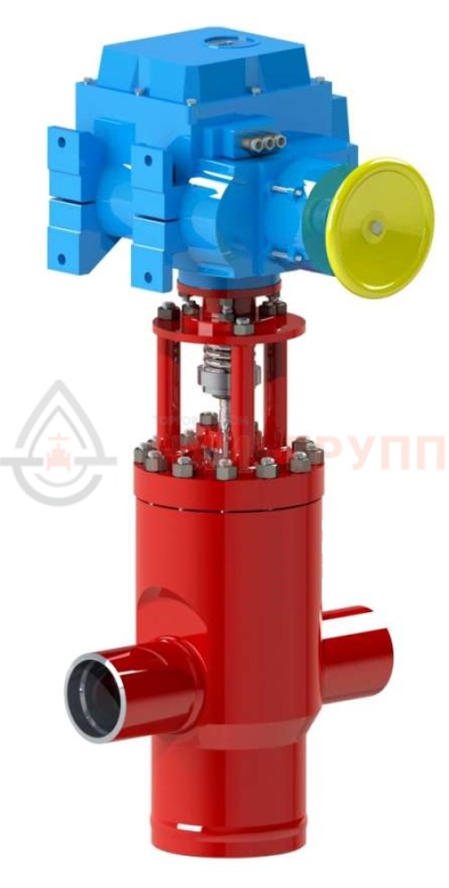 Клапан регулирующий разгруженный под приварку с электроприводом (МЭОФ-250/25-0,25У-99К) 23с-80-1-Э DN 80 PN 10,0 Т450 °С, корпус ст. 20