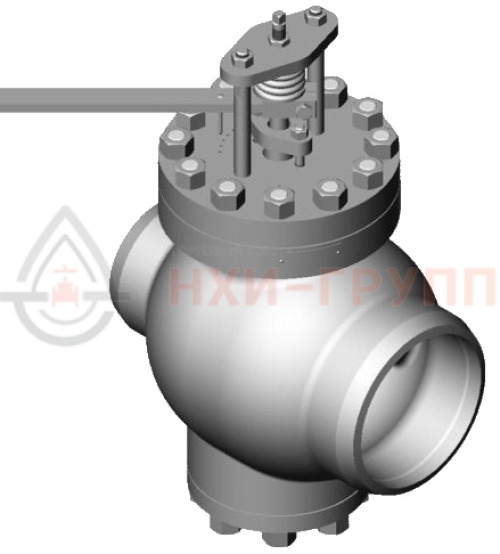Клапан регулирующий под приварку ручной Т-138бм DN 300 PN 10,0 МПа Т300 °С, корпус ст. 25Л