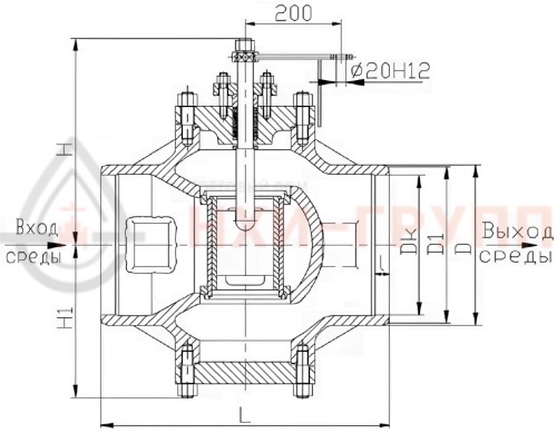 Клапан регулирующий под приварку с электроприводом (МЭОФ 250/25-0,25У-99К) Т-137бмэ DN 250 PN 10,0 МПа Т300 °С, корпус ст. 25Л