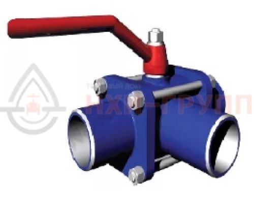 Кран шаровой разборный трехходовой полнопроходной под приварку ручной КШ-Р.ТХ.ПП.П.Р.НХИ.050.160.02.ХЛ1 DN 50 PN 16,0 МПа, корпус ст. 09Г2С, класс герметичности «А» по ГОСТ 9544-2015